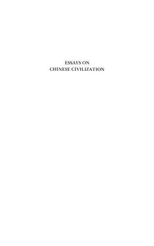 Essays On Chinese Civilization