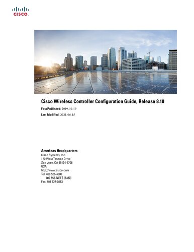 Cisco Wireless Controller Configuration Guide, Release 8.10