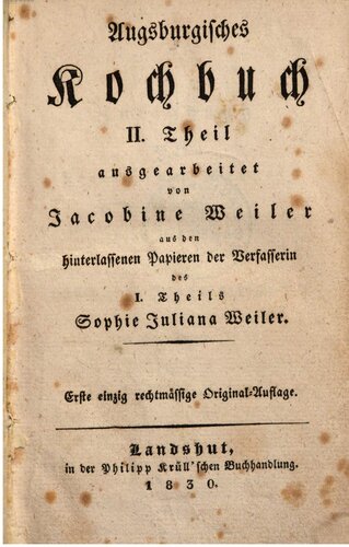 Augsburgisches Kochbuch