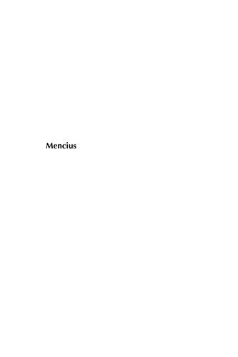 Mencius: Contexts And Interpretations