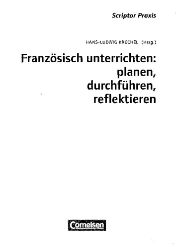 Französisch unterrichten: planen, durchführen, reflektieren