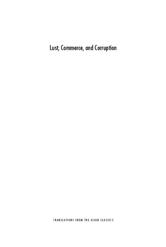 Lust, Commerce, and Corruption: An Account of What I Have Seen and Heard, by an Edo Samurai