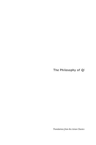 The Philosophy Of Qi: The Record Of Great Doubts