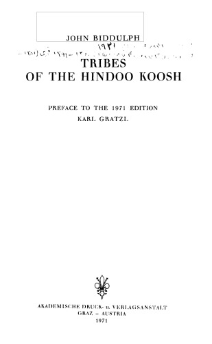 Tribes of the Hindu Koosh