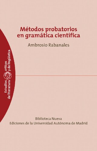 Métodos probatorios en gramática científica