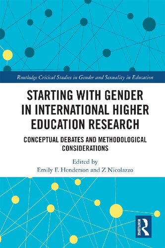 Starting with Gender in International Higher Education Research: Conceptual Debates and Methodological Considerations