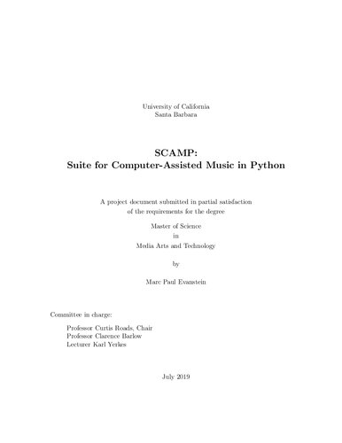 SCAMP: Suite for Computer-Assisted Music in Python