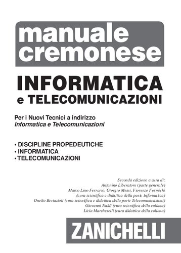 Manuale cremonese di informatica e telecomunicazioni