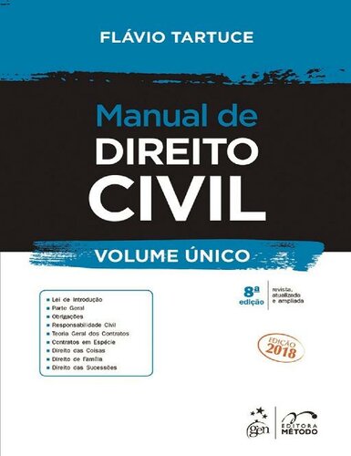 Manual de Direito Civil – Volume Único, 8ª edição