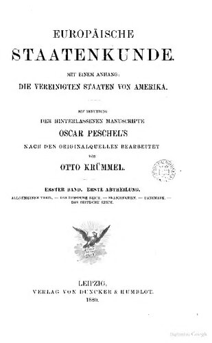 Allgemeiner Theil - Das Russische Reich - Skandinavien - Dänemark - Das Deutsche Reich