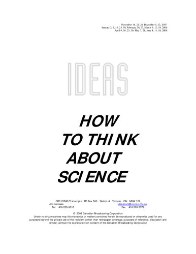 How To Think About Science