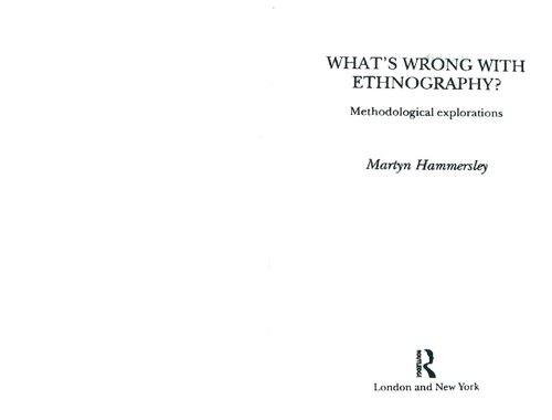 What's Wrong With Ethnography