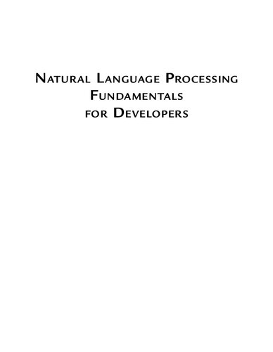 Natural Language Processing Fundamentals for Developers