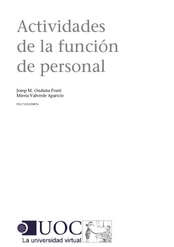 Actividades de la función de personal