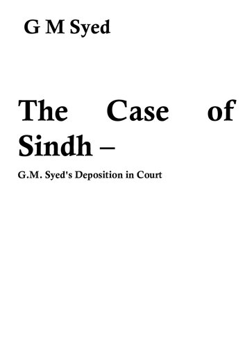 The Case of Sindh