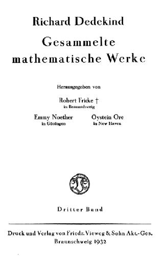 Gesammelte mathematische Werke 3