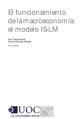 El funcionamiento de la macroeconomía el modelo IS-LM