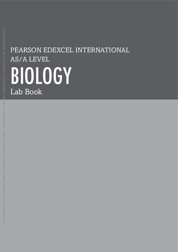 Pearson Edexcel International A Level Biology Lab Book: Lab Book