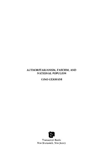 Authoritarianism, Fascism, and National Populism