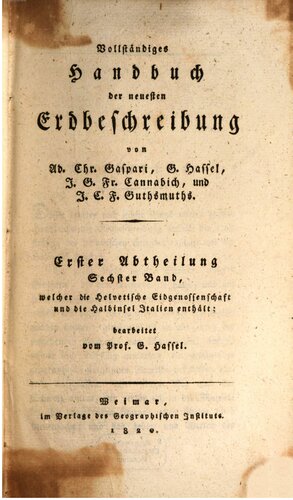 Vollständiges Handbuch der neuesten Erdbeschreibung