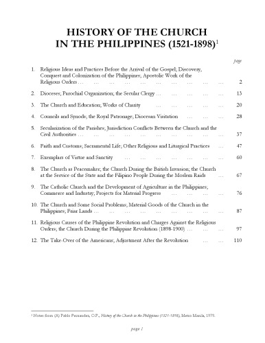 History of the Church in the Philippines (1521-1898) (detailed notes)