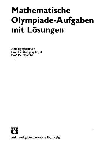 Mathematische Olympiade-Aufgaben mit Läsungen