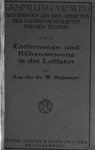 Entfernungs- und Höhenmessung in der Luftfahrt