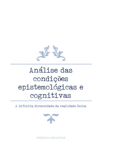 Análise das condições epistemológicas e cognitivas