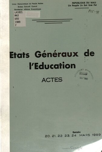 États généraux de l’éducation: actes