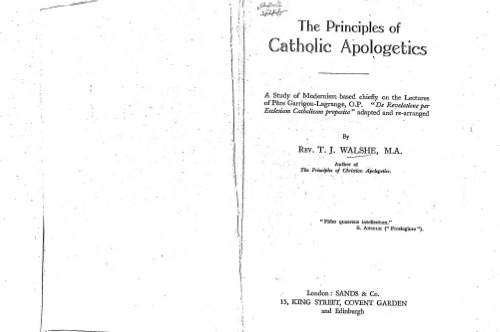 The Principles of Catholic Apologetics