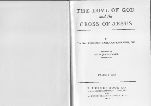 Love of God and the Cross of Jesus (vol. 1)