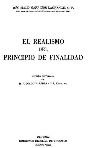 El Realismo del Principio de Finalidad