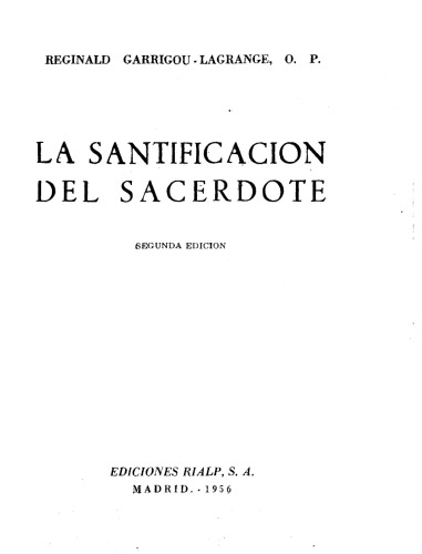 La Santificación del Sacerdote