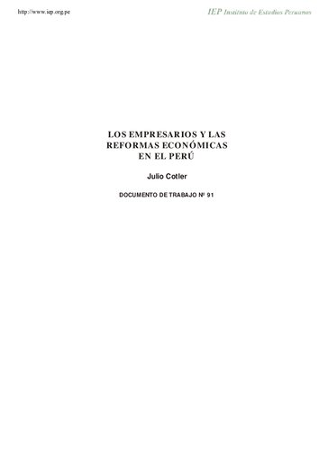 Los empresarios y las reformas económicas en el Perú