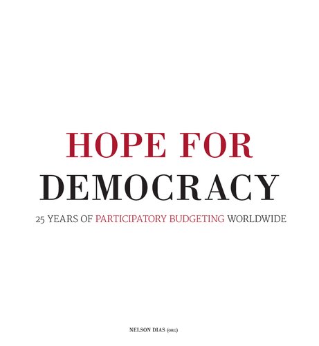 HOPE FOR DEMOCRACY – 25 YEARS OF PARTICIPATORY BUDGETING WORLDWIDE