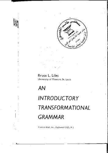 An Introductory Transformational Grammar