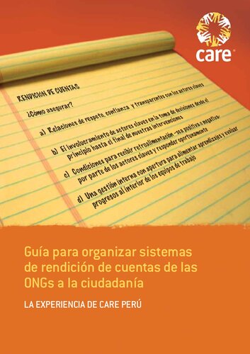 Guía para organizar sistemas de rendición de cuentas de las ONGs a la ciudadanía. La experiencia de CARE Perú