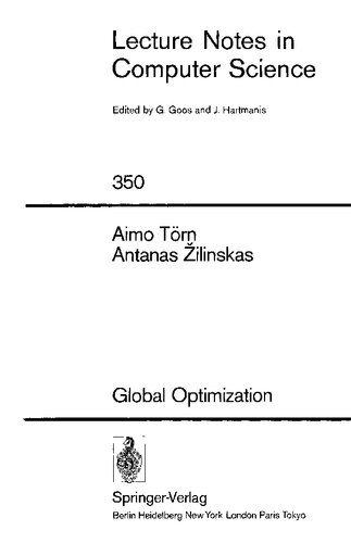 Global Optimization: 350 (Lecture Notes in Computer Science, 350)