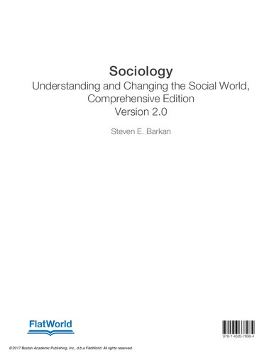 Sociology: Understanding and Changing the Social World, Comprehensive Edition Version 2.0