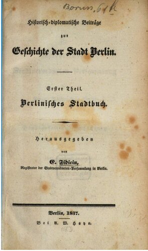 Berlinisches Stadtbuch