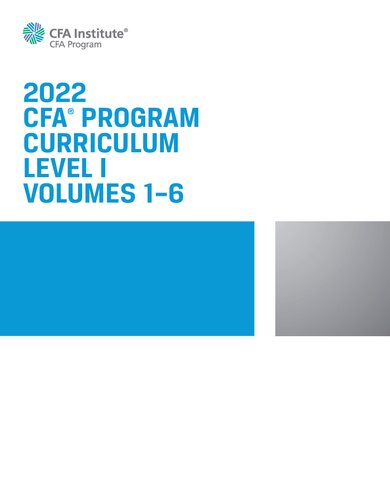 2022 CFA Program Curriculum Level I Box Set