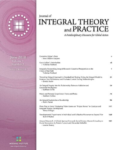 Journal of Integral Theory and Practice 2010—Vol. 5, No. 2