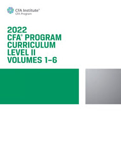 2022 CFA Program Curriculum Level II Box Set (vol. 1-6)