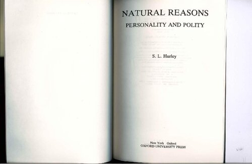 Natural reasons. Personality and polity