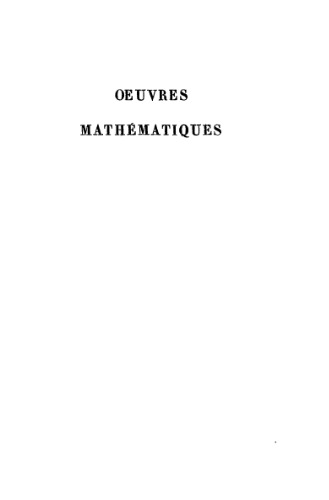 Oeuvres mathematiques