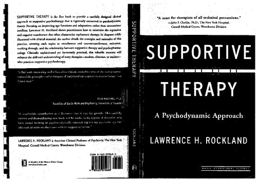 Supportive psychotherapy a psychodynamic approach