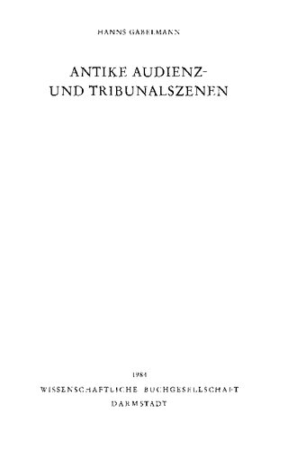 Antike Audienz- und Tribunalszenen (German Edition)