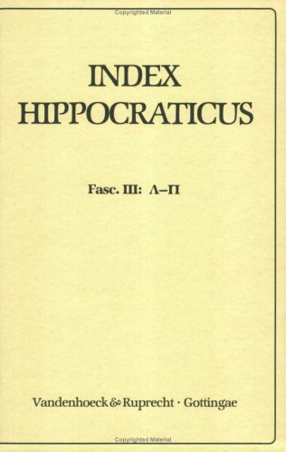 Index Hippocraticus. Fasc. 3 (L-P)