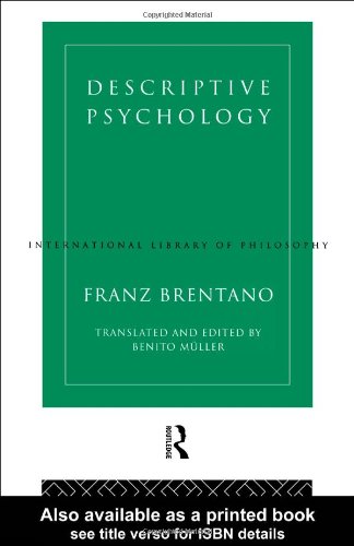 Descriptive Psychology (International Library of Philosophy)