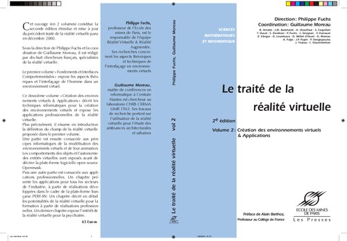 Le traité de la réalité virtuelle, volume 2 : Création des environnement virtuels et applications